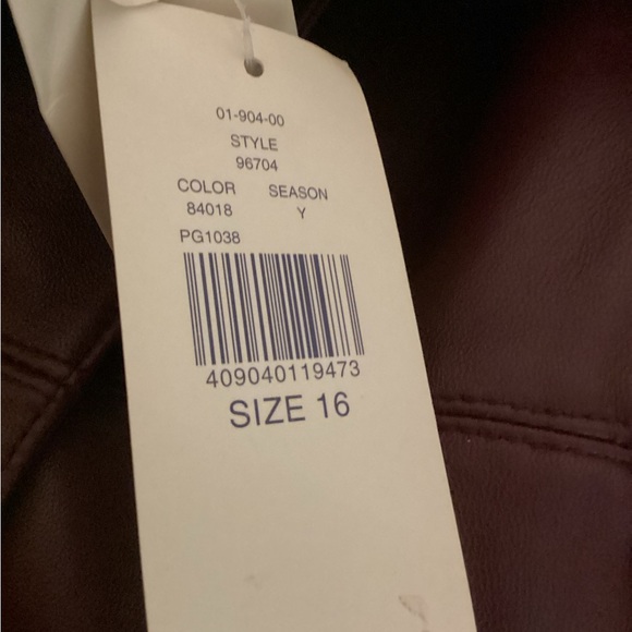 LORD AND TAYLOR LEATHER BLAZER SZ 16 NWT # blazer # leather # soft - Picture 7 of 8